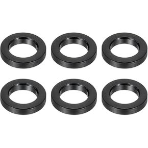 PATIKIL M6 Aluminum Spacers, 6 Pcs Metal Spacers Aluminum 6.2mm ID x 15mm OD x 20mm L Aluminum Spacer Screw Standoff Round for 1/4" or M6 Screw Bolts,Black