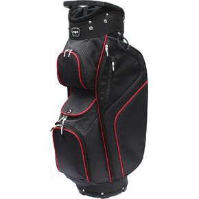 Majek Men's Black Red Golf Bag 9 inch 14-way Friendly Separator Top