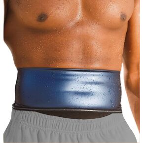 Waist Trainer Trimmer Sauna Suit Slimmer for Men Weight Loss Workout Sweat Band Waste Trainer Slimming Belt Stomach Wraps for Women Blue S/M in Kuwait