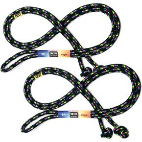 Just Jump It 8' Foot Jump Rope 2 Pack - Active Outdoor Youth Fitness Exercising Equipment - Kid Friendly Braided Nylon Gym Accessories