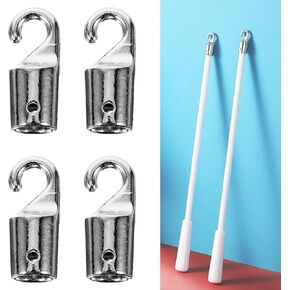 4 Pcs Blind Wand Hook Vertical Blind Wand Replacement with Hook Window Blind Rod Tip Curtain Blind Tilt Wand Hook