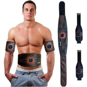 Fitness Workout Toner Abs Training Gear EMS Muscle Stimulator Massage belt for Abdominal/Waist/Arm/Leg Full Set Fit 23''-60'' in Saudi Arabia