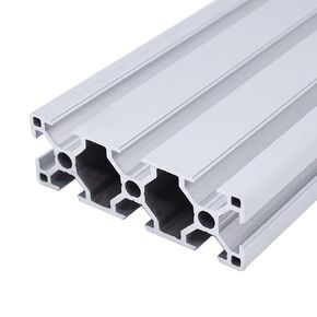 3090 Aluminum Extrusion 15.75 inch / 400mm Length T Slot Silver 1 Pack, Extruded Aluminum 30mm x 90mm 30 Series T Type Profiles Anodized European Standard Linear Rail Frame 1Pcs