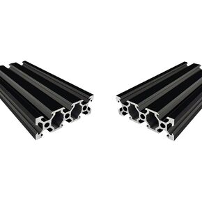 2060 Aluminum Extrusion 59.06 inch / 1500mm Length V Slot Black 2 Pack, Extruded Aluminum 20mm x 60mm 20 Series V Type Profiles Anodized European Standard Linear Rail Frame 2Pcs
