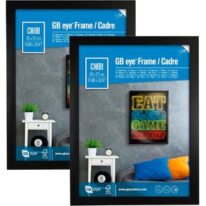 20.5x15 Frame, FSC Black Wood Poster Frame, Scratch Proof Glazing, Vertical and Horizontal Wall Mounting Display for Photo Gallery Home Room Office Decor - Set of 2