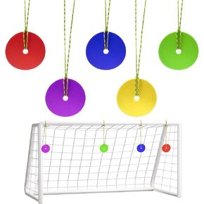 5PCS Soccer Targets Shooting Goal Target, Agility Targets Discs Colorful Soccer Training Goal Reactive Improving Accuracy Speed for Hockey Soccer Baseball Shooting Goal Sports Training