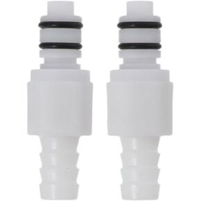 Quick Shut-Off Hose Joint 2PCS White Shut-Off 2 x Male Quick Connector In-Line Coupling Plastic Tube Connector Water Pipe