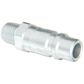 Dixon Valve D4M2 Steel Industrial Interchange Pneumatic Fitting, Nipple, 1/2" Coupling x 1/4" - 18 NPTF Male Thread