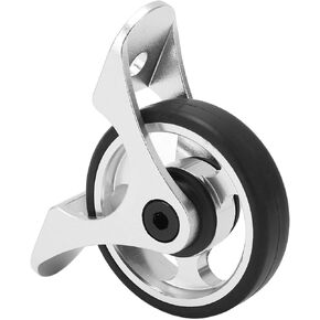 Folding Bike Mudguard Bearing Easy Wheel Ultralight Aluminum Alloy Rubber Mud Removal Wheelset for Brompton Bike Spare Accessories(Silver)