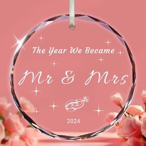 Wedding Gifts Wedding Gifts for Couples 2024 Bride Gifts Bachelorette Gifts for Bride Bridal Shower Gifts for Couple Mr and Mrs Gifts Christmas Ornament Just Married Decorations