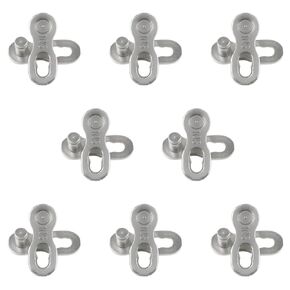 10 Speed Chains Bike Chain Quick Links Quick Link Bike Chains for Speed Mountain Bikes Road Bikes etc. (Silver) 8pcs