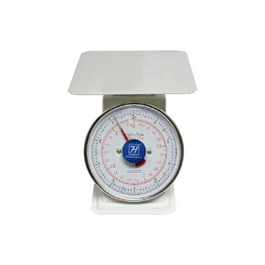 Thunder Group SCSL002 Scale, Portion, 5 lb. Capacity, Zero-Adjust dial, top Loading, Counter Model, Stainless Steel Platform, Enamel Finish