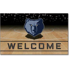 FANMATS 21954 Memphis Grizzlies Crumb Rubber Outdoor Door Mat - 18in. x 30in.