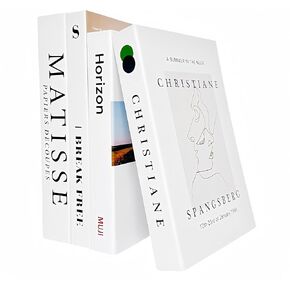 4 Pcs Decorative Books for Home décor: Faux Books for Decoration, Ediactcyl Modern Fashion Decorative Books Set for Bookshelf Living Room Decor