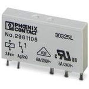 Electromechanical Relay 24VDC 3.39KOhm 6A SPDT(28x5x15)mm Plug-In Miniature Relay (2961105)