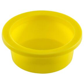 Caplugs 99191416 Plastic Tapered Cap and Plug with Wide Thick Flange WW-1076, PE-LD, Cap OD 4.570" Plug ID 4.815", Yellow (Pack of 20)
