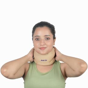Wonder Care Soft Neck Brace Cervical Collar for Neck Pain Relief and Neck Support Soft Foam Wraps for Relief of Cervical Spine Pressure for Women & Men Black-Medium