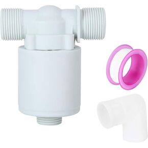 Garosa Floating Ball Valve Automatic Float Valve Plastic Automatic Water Level Control Valve 3/4 Inch Exterior Side Inlet Tanks Towers Float Valve for Clean Water