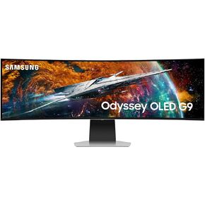 SAMSUNG 49-Inch Odyssey G9 Series DQHD 1000R Curved Gaming Monitor, 1ms(GtG), VESA DisplayHDR 1000, 240Hz, AMD FreeSync Premium Pro, Height Adjustable Stand, LS49CG954ENXZA, 2024