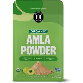 مسحوق أملا العضوي من FGO - 16 أونصة، عنب الثعلب الهندي العضوي (أمالاكي) التابع لوزارة الزراعة الأمريكية، غير معدل وراثيًا، فيتامين C الطبيعي - خام وطبيعي 100% in Kuwait