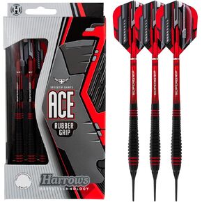 Harrows Ace Darts, Rubber Grip Soft Tip Darts Set, High Precision Grip Darts - 16g in Saudi Arabia