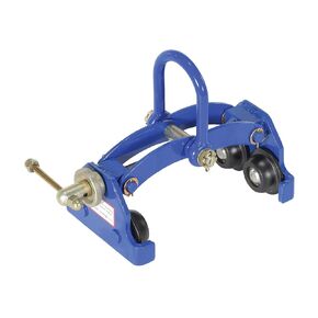 Vestil QIT-4 Steel Quick Install Manual Trolley with Powder Coat Finish, 4,000-lb. Capacity, 3 - 7-1/2" Beam Flange Width, 10" Headroom , Blue