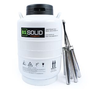 U.S.SOLID 20 L Cryogenic Container Liquid Nitrogen (LN2) Dewar Semen Tank 6 Canisters Carry Bag, 125mm Diameter