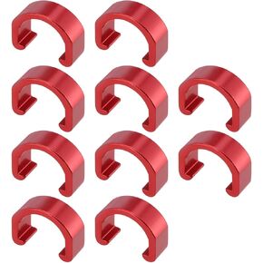 10pcs Bicycle Brake Reducer Shifter Aluminum Alloy Cable Clip 13x10x5mm Bicycle Cable Pipe Fixing Clip for Mountain Bicycles Road Bikes