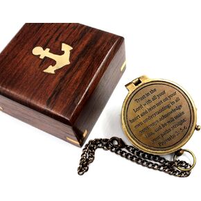 Trust in The Lord Brass Compass for Religious Gifts, Confirmation Gifts, Baptism Gifts, Best Easter, Christian Gifts for Men, Catholic Gifts, Birthday Gifts, Gifts for Teen Age, Graduation Gifts.