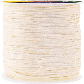 Mandala Crafts Strings Lift Cords - Roman Shades Cord Egg Shell 1.5mm Nylon Cord - 109 Yds Braided Nylon String