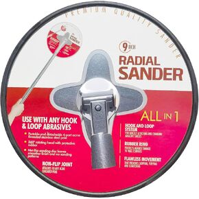 9 Inch Radial Hand Drywall Sander - Premium Wall Cleaning and Polishing Tool with Hook and Loop System – An Unmatched Unique Metal Pivoting Hinge Drywall Sander …