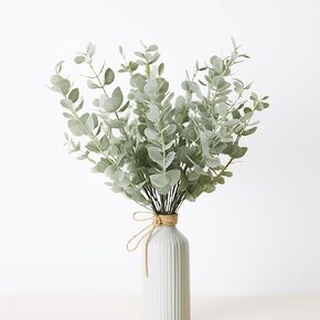 20 Pcs Eucalyptus Stems Faux Eucalyptus Leaves Fake Eucalyptus Artificial Eucalyptus Greenery Flower for Home Office Flowers Bouquet Centerpiece Wedding Decoration