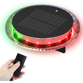 Outdoor LED Navigation Lights 6 Modes Multifunctional IP67 Waterproof Solar Charging Positioning Lighting for Sea Marine Vessels Yachts Docks Boats Pontoon
