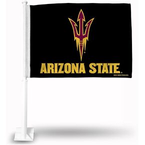 Rico Industries NCAA Arizona State Sun Devils - ASU Black Double Sided Car Flag