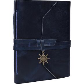 ألبوم صور جلدي للنساء والرجال، سجل قصاصات عتيق مع صندوق هدايا (Hunter Brown، 8.5 × 6.5 بوصة عموديًا) in Kuwait