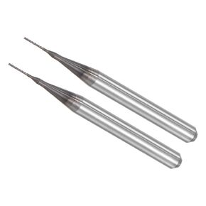 End Mill CNC Router Bits, 1/8" Shank 9.5mm Cutting 2mm Dia, Diamond Film Tungsten Carbide Milling Cutter Left Hand - (Applications: for CNC Drilling Engraving), 10-Pieces