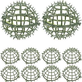 Amosfun 12 Pcs Flower Arrangement Artificial Plant Artificial Topiary DIY Supplies Flower Holding Rack Flower Frog Outdoor Fake Plants Grass Balls Rack 3D Spherical Plastic in Saudi Arabia