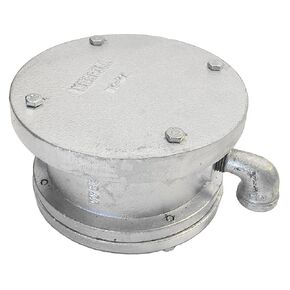 Merrill MFG Sanitary Watertight Well Cap, 4" Casing, 1" Conduit Tap, 1/2" Vent