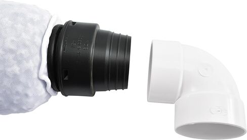 NDS 3P02 PVC 90-Degree Elbow, 3-Inch, for Hub X Hub solvent-weld connections, for Use with 3-Inch Sewer and Drain Pipes, White in Saudi Arabia