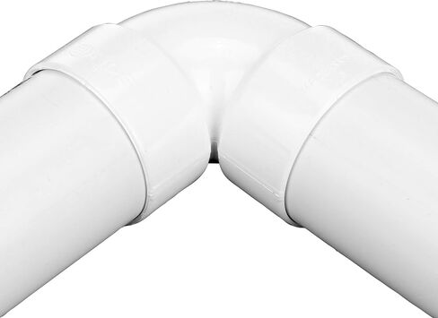 NDS 3P02 PVC 90-Degree Elbow, 3-Inch, for Hub X Hub solvent-weld connections, for Use with 3-Inch Sewer and Drain Pipes, White in Saudi Arabia