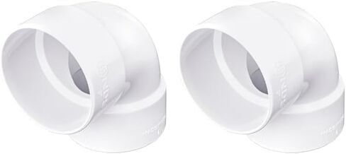 NDS 3P02 PVC 90-Degree Elbow, 3-Inch, for Hub X Hub solvent-weld connections, for Use with 3-Inch Sewer and Drain Pipes, White in Saudi Arabia