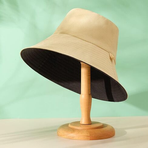 قبعة صيد الشاطئ قابلة للطي بعامل حماية من الأشعة فوق البنفسجية للحماية من أشعة الشمس ومقاومة للماء وقابلة للتنفس بحافة واسعة للنساء in Kuwait