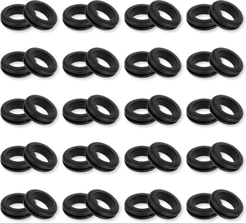 40 Pcs 1 Inch 3/4" ID Rubber Hole Grommet Rubber Wire Grommets Rubber Grommets Automotive Rubber O Rings Grommet Firewall Wire Grommets for Wires, Cables, Automotive, Plugs in Saudi Arabia