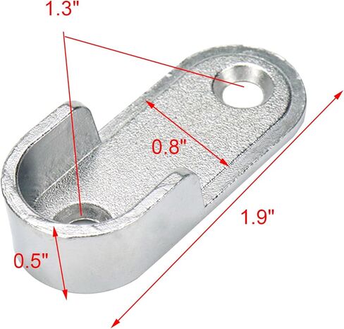 10 قطع من Geesatis قضيب ستارة برونزي يدعم دعامة تثبيت رف حامل مقبس شفة، مع براغي تثبيت، 1.9 بوصة × 0.5 بوصة in Kuwait
