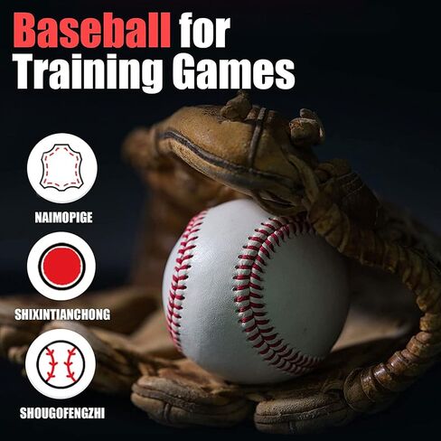 Bkkack Soft Baseballs, T Ball Baseballs 12 Pack Autograph Baseball Bulk,Standard Size Leather Baseballs 9 Inch Unmarked Baseballs for Pitching/Autographs/Training in Saudi Arabia