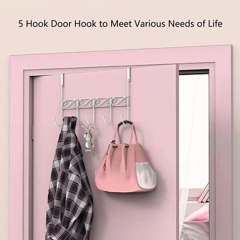 Over The Door Hook, Over Door Hanger for Coat, Towel, Bag, Robe (1 Pack, White) in Saudi Arabia