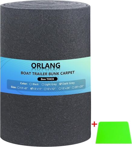 Boat Trailer Bunk Carpet, 100ft X 9inch Wide Marine Carpet for Boats Replacement, 8mm Thick Marine Grade Padding for Covering Boat Trailers,Jet Ski Ramps,Boat Lift Bunks or Runners - Black in Saudi Arabia