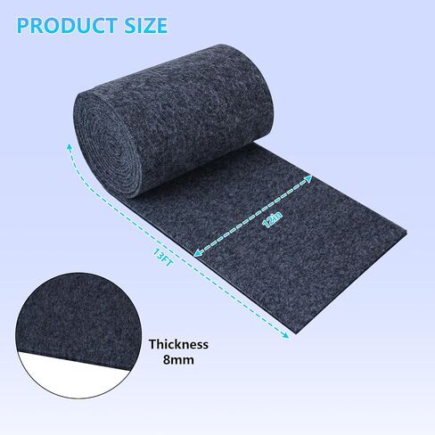 Boat Trailer Bunk Carpet, 100ft X 9inch Wide Marine Carpet for Boats Replacement, 8mm Thick Marine Grade Padding for Covering Boat Trailers,Jet Ski Ramps,Boat Lift Bunks or Runners - Black in Saudi Arabia