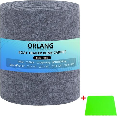 Boat Trailer Bunk Carpet, 100ft X 9inch Wide Marine Carpet for Boats Replacement, 8mm Thick Marine Grade Padding for Covering Boat Trailers,Jet Ski Ramps,Boat Lift Bunks or Runners - Black in Saudi Arabia