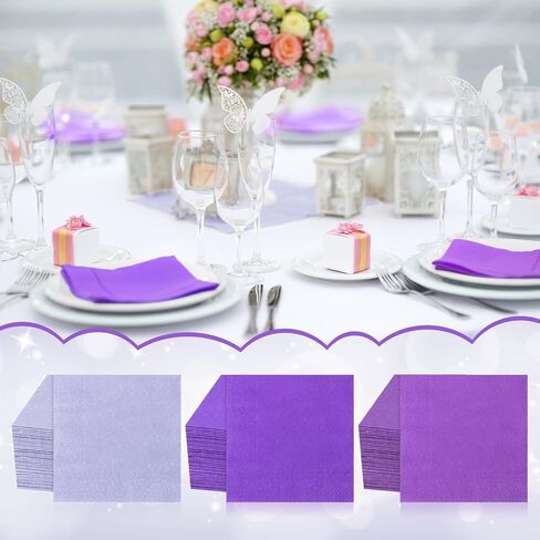 300 Pcs Paper Napkins 6.5 x 6.5 Inch 3 Colors Wedding Disposable Dinner Napkins Guest Towels Luncheon Napkins for Party Celebration Gathering Birthday Supplies(Pink Series) in Saudi Arabia